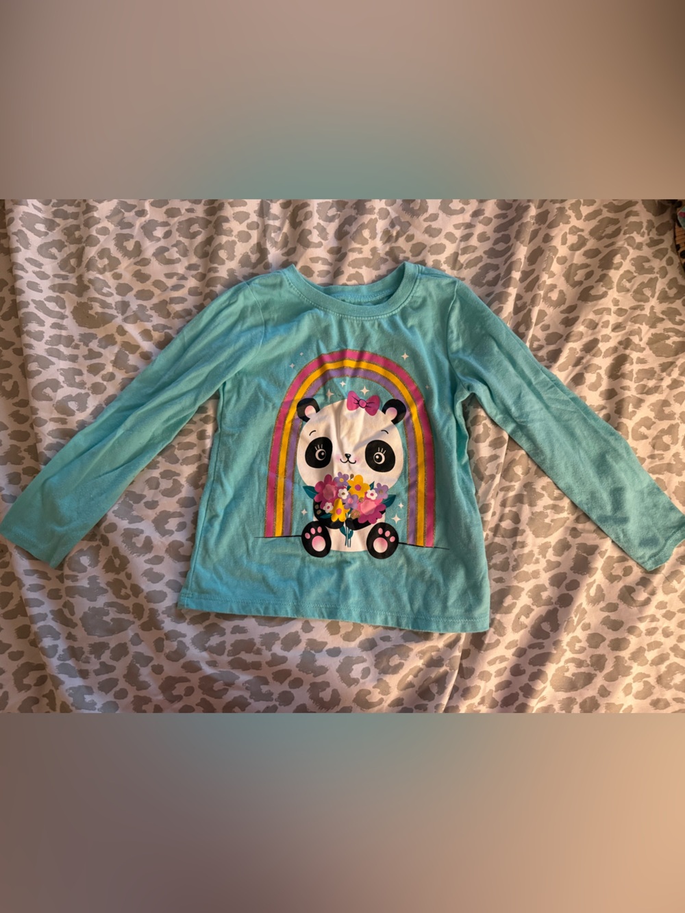 The Children’s Place Kids Long-Sleeve Panda Rainbow Tee